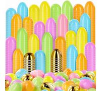 MGparty 150 Pcs Easter Eggs 2.3" Pastel Colors Plastic Fillable Easter Eggs with 12 Golden Eggs, Empty Eggs for Easter Basket Stuffers, Party Favors, Egg Hunt Supplies and Easter Decorations