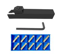 MGR1010 MGR1212 MGR1616 MGR2020 MGR2525 1.5 2 3 4 Slotting Turning Tool Holder + 10 PCS MGMN150 MGMN200 Carbide Slotting Turning Tools(10PCS insert,300mm,MGEHL1010)