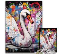 Mgraffiti Painting Yak 1000-Piece Jigsaw Puzzle Impossible Jigsaw Puzzles for Adults for Birthdays And Holidays 26X38CM/10.23x14.96inch
