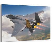 MGSBCXN F-15 Airplane Canvas Wall Art Prints McDonnell Douglas F-15 Eagle Fighter Jet Poster Aviation Wall Art Decor U.S Air Force Picture Artwork Military Plane Decoration for Room - 16x24 Inches