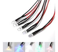 MGTCAR 10Pcs 5mm LED Light Lamp Emitting Diodes 20cm Bulb LEDs Prewired for DIY Home Decoration DC 3V 5V 9V 12V 24V 36V 48V 110V 220V (Color : RGB Slow, Size : 10Pcs 36V)
