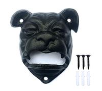 MGTECH Bulldog Bottle Opener Wall Mounted, Rustic Cast Iron Dog Beer Opener