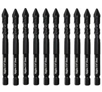 Mgtgbao 10PC Black 5/16 inch Upgraded Concrete Drill Bit, 8mm Special Crooked Head Eccentric Drill Bit Masonry Drill Bit Set for Plastic Glass Brick Cement Tile Marble Wood.