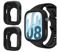 MGUEIAO 2 Pack Case Compatible with HONOR Watch X5i, Soft Silicone Shockproof Cover, Lightweight - Black