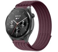MGUEIAO 22mm Nylon Strap Compatible with Hama Smartwatch 9000, Lightweight Elastic Braided Band, Breathable Sport Replacement Wristband, Adjustable - Purple