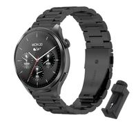 MGUEIAO Metal Strap Compatible with Hama Smartwatch 9000, Adjustable Replacement Watch Band - Black
