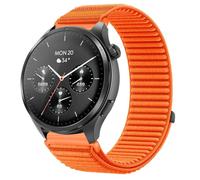 MGUEIAO Nylon Strap Compatible with Hama Smartwatch 9000, Lightweight Elastic Braided Breathable Sport Adjustable Replacement Watch Band - Orange