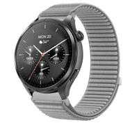 MGUEIAO Nylon Strap Compatible with Hama Smartwatch 9000, Lightweight Elastic Braided Breathable Sport Adjustable Replacement Watch Band - Gray