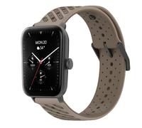 MGUEIAO Silicone Strap Compatible with Hama Smartwatch 6010, Soft Sport Adjustable Replacement Watch Band - Brown