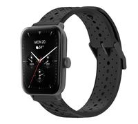 MGUEIAO Silicone Strap Compatible with Hama Smartwatch 6010, Soft Sport Adjustable Replacement Watch Band - Black