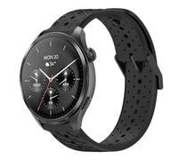 MGUEIAO Silicone Strap Compatible with Hama Smartwatch 9000, Soft Sport Adjustable Replacement Watch Band - Black