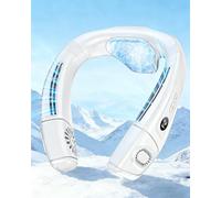 MGUP Neck Air Conditioner with 6 Adjustable levels,Cooling Neck Fan Support 360°Airflow and Cooling Plate,5200mAh Portable Rechargeable Wearable Personal Fan,Fast Cooling for Women/Men