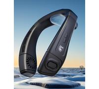 MGUP Neck Fan with 6 Adjustable levels, 360°Wind and NTC Cooling Plate,5200mAh support, Powerful Cooling Efficiency-Neck Air Conditioner Holiday Essentials for Women Men Travel Camping Outdoor(Black)