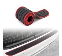 MGYMGY car Rear Bumper Protector, for Ford Fiesta MK8 ST 2017-2023 Car Bumper Protector, Trunk Sill Door Edge Protection Strip, Car protection device,C/Red-Black- 7x104 cm