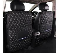 MGYMGY Car Seat Kick Protector for Land Rover Range Rover Autobiography Fifty 2000-2023 2024, 2PCS Leather Car Seat Kick Mat with Storage Bag, Wear-Resistant Car Seat Back Protector,Black- long
