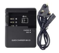 MH-23 EN-EL9 EN-EL9a Quick Battery Charger Compatible with Nikon D40 D40X D60 D3000 D5000 Digital SLR Cameras & 120cm AC Power Cord