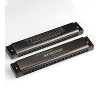 MH-24 hole Student 24-Hole Harmonica Harp Mouth Blowing Stainless Steel Plate Tremolo for Children, Beginners, Adults, Professional Players, Harmonica Instruments (With Box Piano Cloth)