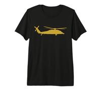 MH-60S Military Helicopter Silhouette Design Premium T-Shirt