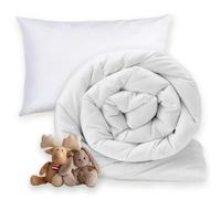 MH Home 7.5 Tog Toddler Duvet WIth Pillow All Season Comforter, Lightweight Skin Friendly Quilt, Down Alternative Ultra-Soft Plush Breathable Quilt 120x150 cm (7.5 Tog Duvet & Pillow)
