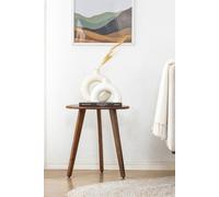MH London Armstrong Triangle Side Table Solid Wood Nightstand & Small End Table for Living Room in Dark Brown MH London Dark Brown