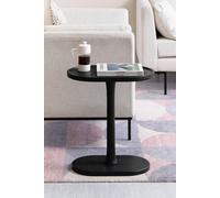 MH London 'Campbell' C Shape Handmade Solid Wood Living Room Sofa Side Table Bedside End Table in Black MH London Black