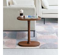 MH London Campbell C Shape Side Table Solid Wood Side Table Living Room Sofa Side Table Bedside Table Walnut End Table
