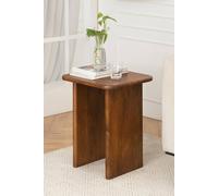 MH London Jem Rectangular Side Table Solid Wood Bedside Table for Living Room in Walnut MH London Walnut