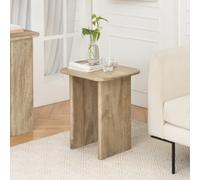 MH London Jem Side Table Solid Wood Living Room End Table Bedside Table Warm Sand Wooden Side Table
