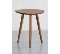 MH London Solid Wood Triangle Side Table for Bedroom & Living Room in Walnut MH London Walnut