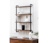 MH London Wall Shelf Solid Wood & Metal Shelf Bookshelves - Phantom in Walnut MH London Walnut