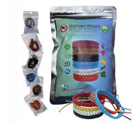 MH MediterraneanHabitat Mosquito Repellent Bracelet 12 Pack - Premium Natural Braided Leather Insect Repellent Bands with Essential Oils for Adults & Kids - Deet Free