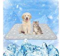MH MYLUNE HOME Dog/Cat Cooling Mat, Cool-Chill Cooling Fiber & Endothermic Color Changing Pet Mat, 20'x30', Foldable & Washable, Non-Toxic Summer Pet Blanket, Light Gray