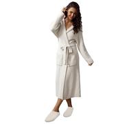 MH MYLUNE HOME Hooded Robe Solid Color, Taupe, 2