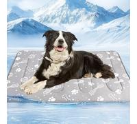 MH MYLUNE HOME Upgrade Cooling Mat for Pets, 44”x32” Arc-Chill Fiber Reinforced Padding, Heat-Absorbing Color-Changing Pet Pad, Foldable/Washable Summer Bed