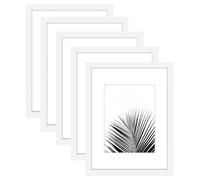 MH Traders 10 x 8 Picture Frame 8Pcs White - Wall Mounted Photo Frame for Pictures Posters & Certificates - 25 x 20 CM Size Compact Picture Frames