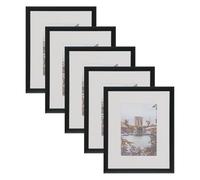 MH Traders 12 x 10 Picture Frame 8Pcs Black - Wall Mounted Photo Frame for Pictures Posters & Certificates - 30 x 25 CM Size Compact Picture Frames