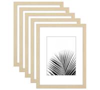 MH Traders 12 x 10 Picture Frame 8Pcs Oak - Wall Mounted Photo Frame for Pictures Posters & Certificates - 30 x 25 CM Compact Picture Frames