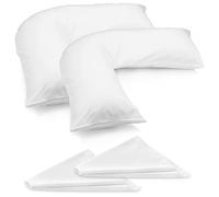 MH Traders 2 Pack Firm Support V Pillow with Pillowcase Orthopedic Support Pillow for Neck, Back & Shoulder Pain Machine Washable & Anti Allergy Triangle pillows with Microfiber Filling