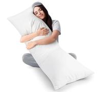MH Traders Bloster Pillow (Single(48x92cm)) Long Body Pillow for Maternity & Pregnancy Support, Orthopaedic Full Body Comfort, Anti-Allergy for Side & Back Sleepers