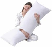 MH Traders Bolster Pillow (Double(48x137cm)) Soft Hollowfibre Long Body Pillow for Maternity & Pregnancy Support, Orthopaedic Full Body Comfort, Anti-Allergy for Side & Back Sleepers