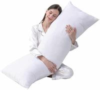 MH Traders Bolster Pillow (Double(48x137cm)) Soft Hollowfibre Long Body Pillow for Maternity & Pregnancy Support, Orthopaedic Full Body Comfort, Anti-Allergy for Side & Back Sleepers