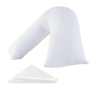 MH Traders Extra Filled V Pillow with Pillowcase. Orthopedic Support Pillow for Neck, Back & Shoulder Maternity & Pregnancy Pillow V Pillow with Microfiber Filling & Machine Washable