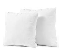 MH Traders Soft Support 2 Pack Cushion Inserts 40cm x 40cm (16 x 16 inch) Microfiber Fabric & Hollowfiber Filling Cushion Pads Hypoallergenic, White Cushion, Small Pillows