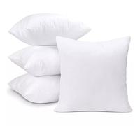 MH Traders Soft Support 4 Pack Cushion Inserts 45cm x 45cm (18 x 18 inch Microfiber Fabric & Hollowfiber Filling Cushion Pads Hypoallergenic, White Cushion, Small Pillows