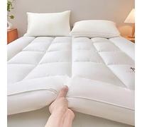 MH Traders Super King Mattress Topper 10cm/4in Thick (183x200cm), Quilted Microfiber, Extra Deep Fill, Hotel-Style Comfort, Soft Breathable Bed Topper with Elastic Corner Straps.