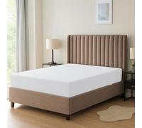 MH Traders Thermal Flannelette Fitted Sheets - 100% Brushed Cotton Flannel - Warm & Cosy - Elasticated Corners - King Size - White