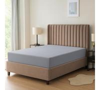 MH Traders Thermal Flannelette Fitted Sheets - 100% Brushed Cotton Flannel - Warm & Cosy - Elasticated Corners - Single - Gray