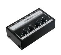 MH400 Ultra Low-Noise 4-Channel Line Mixer Mini Aud-io Mixer & 1/4-inch TS Inputs Output Volume Control for Guitars Bass Keyboard
