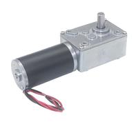 MH5840-31ZY DC 12V/24V Powerful Torque Gearmotor Metal Turbo Worm Gearbox Type-D Shaft Reversed Low Speed 70kg.cm Self-Lock Worm Gear Motor (80 RPM 24V)