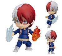 MHA Action Figure Mini Statue Midoriya Izuku Q Ver. PVC Model Todoroki Shouto Changeable Face Collectibles, 10cm